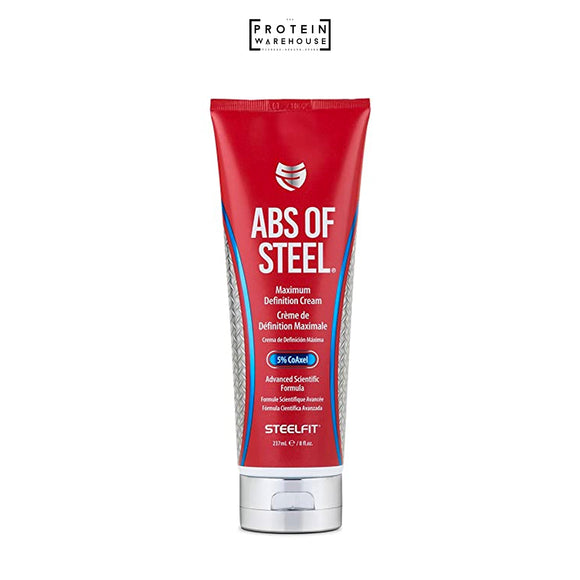 SteelFit Abs of Steel Maximum Definition Cream with 5% Coaxel, 8 fl oz (237ml).